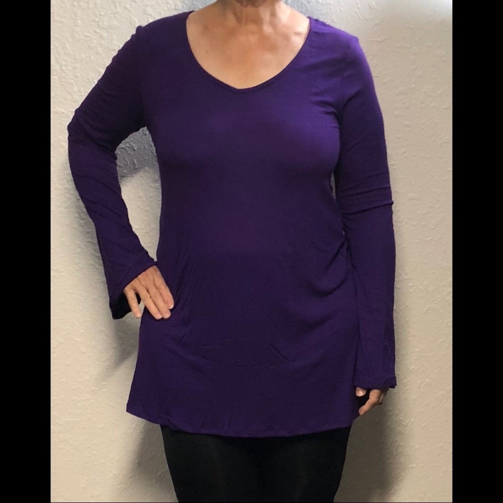 Purple V-Neck tunic
